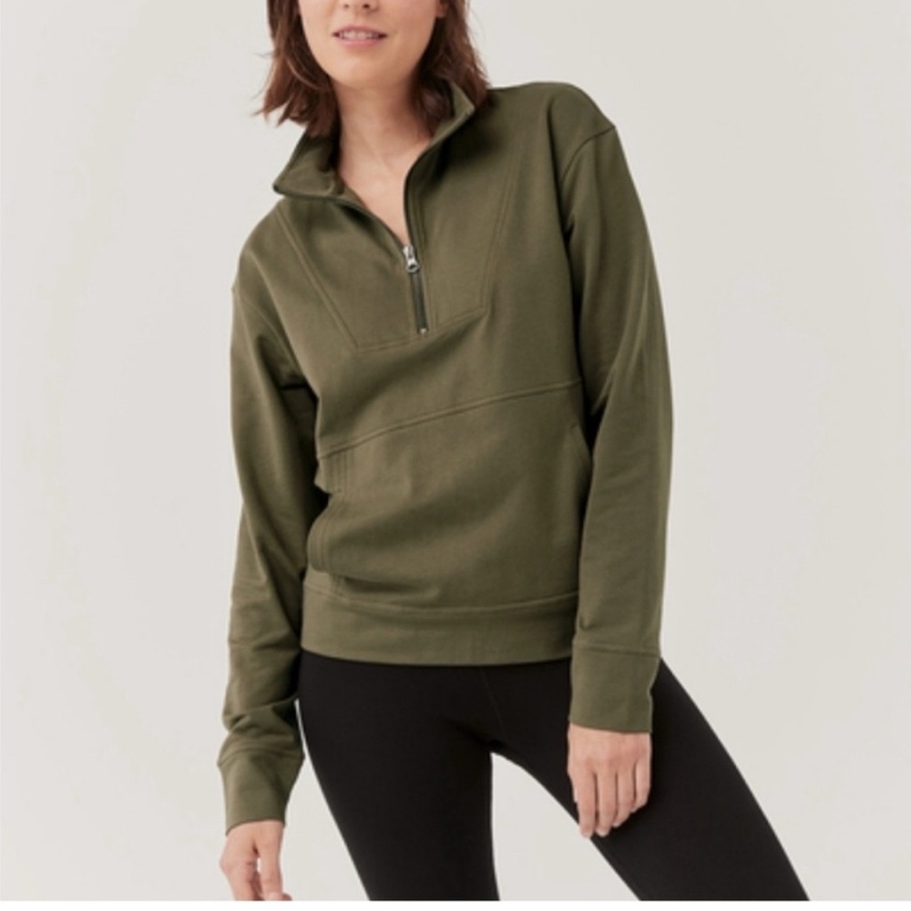 NWOT Pact Studio Quarter-Zip Sweatshirt, XXL, Green